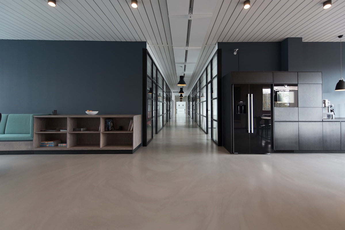 Open office workspace with natural light