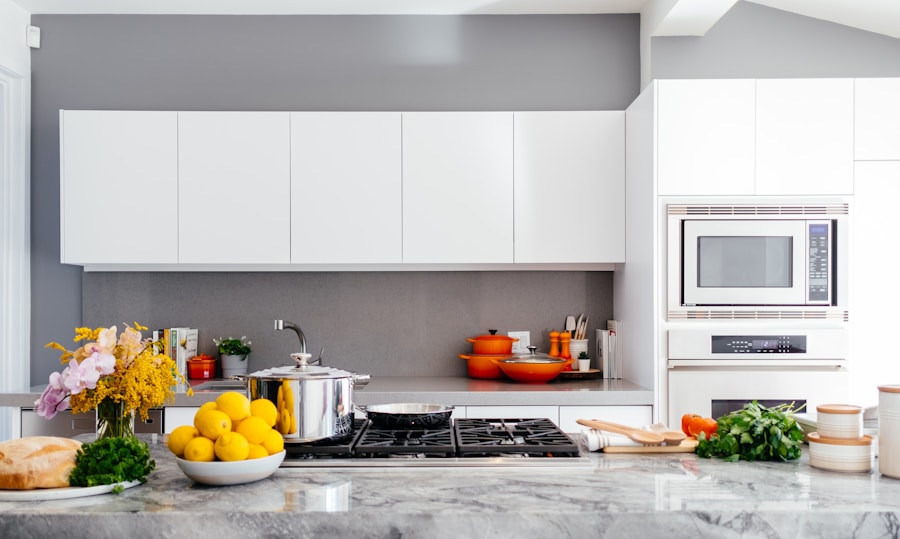 Kitchen island with appliances